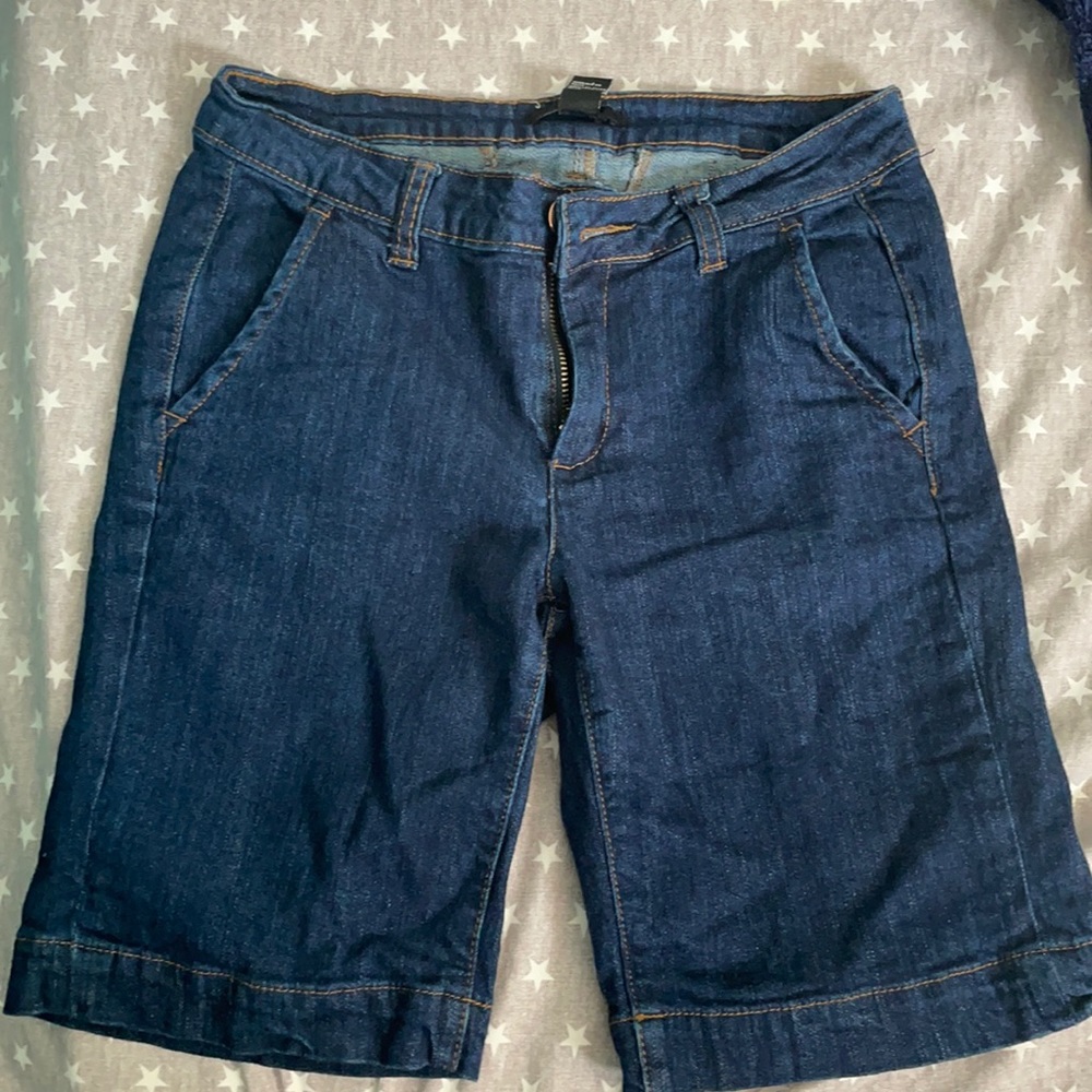 Forever 21 Jean Biker Shorts